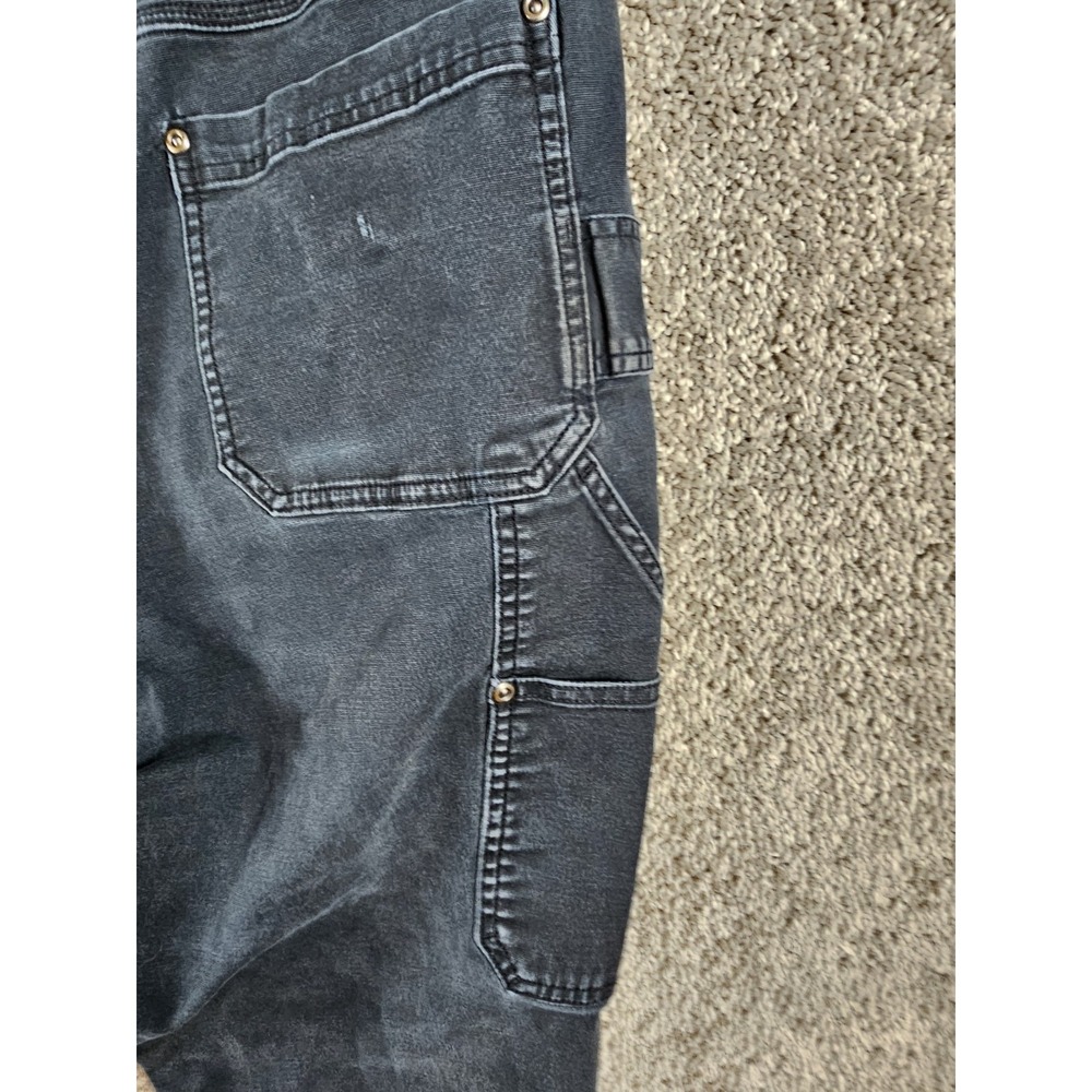 Duluth Trading Co Flex Fire Hose Black Cargo Canvas Pants Men's 42x32 (41x30) - Picture 13 of 16